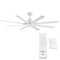 Wac Mocha XL Indoor and Outdoor 8-Blade Smart Ceiling Fan 66in Matte White with Remote Control, 120 V F-064 - alternate 2